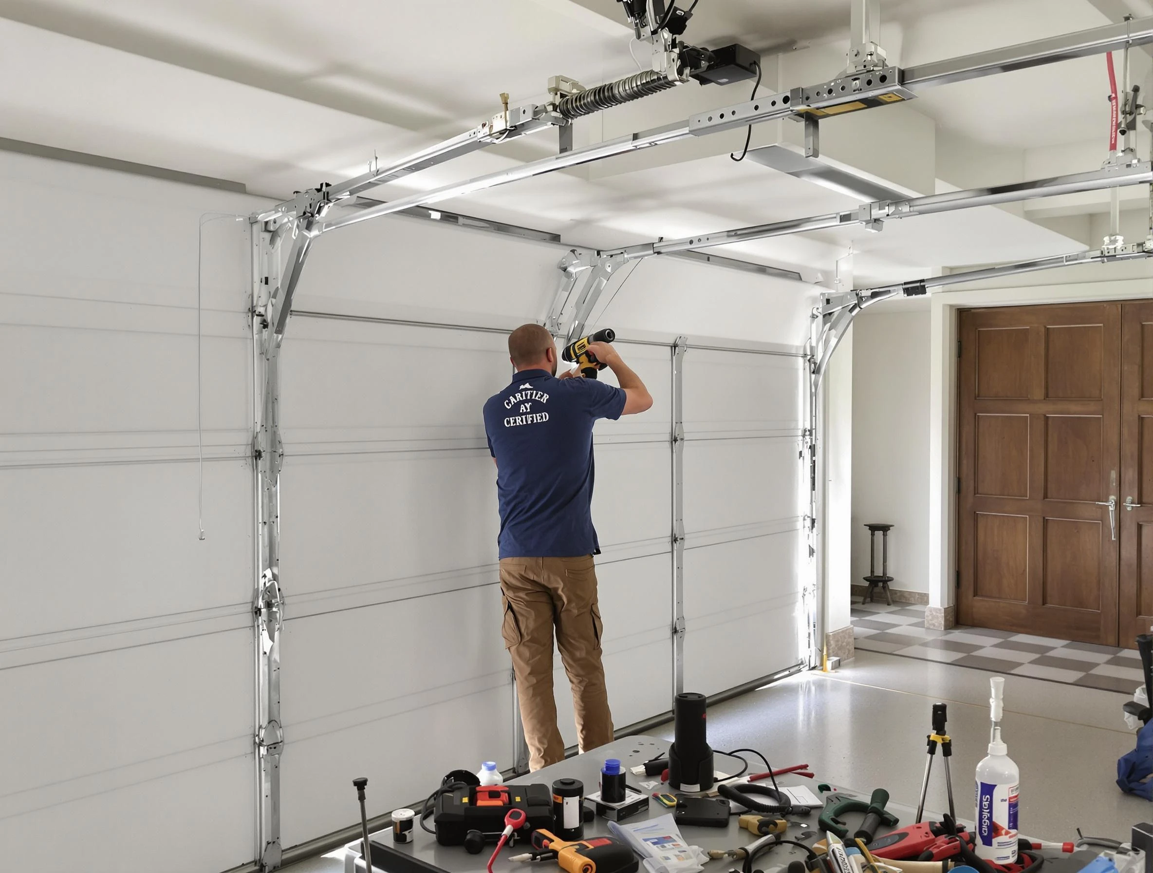 Tuckahoe Garage Door Repair certified technician performing precision garage door repair in Tuckahoe