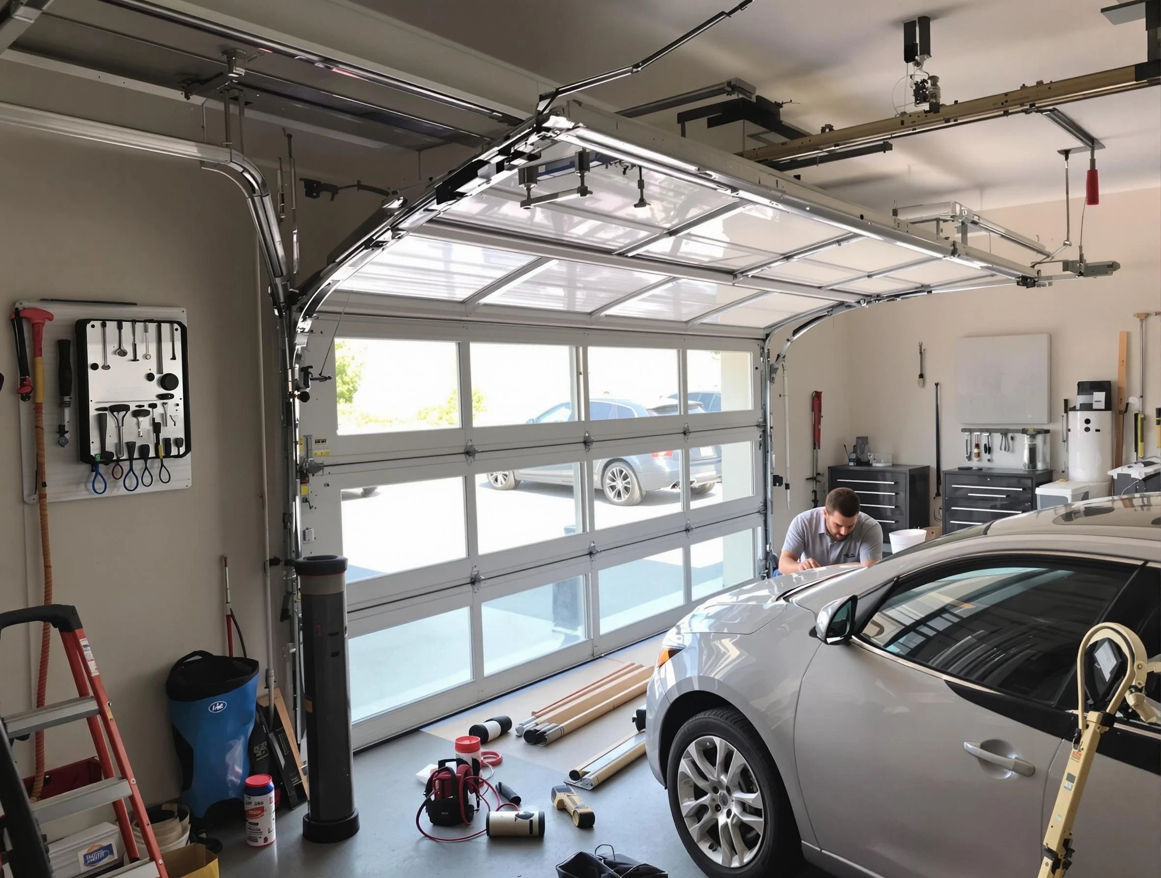 Garage door noise reduction service by Tuckahoe Garage Door Repair in Tuckahoe
