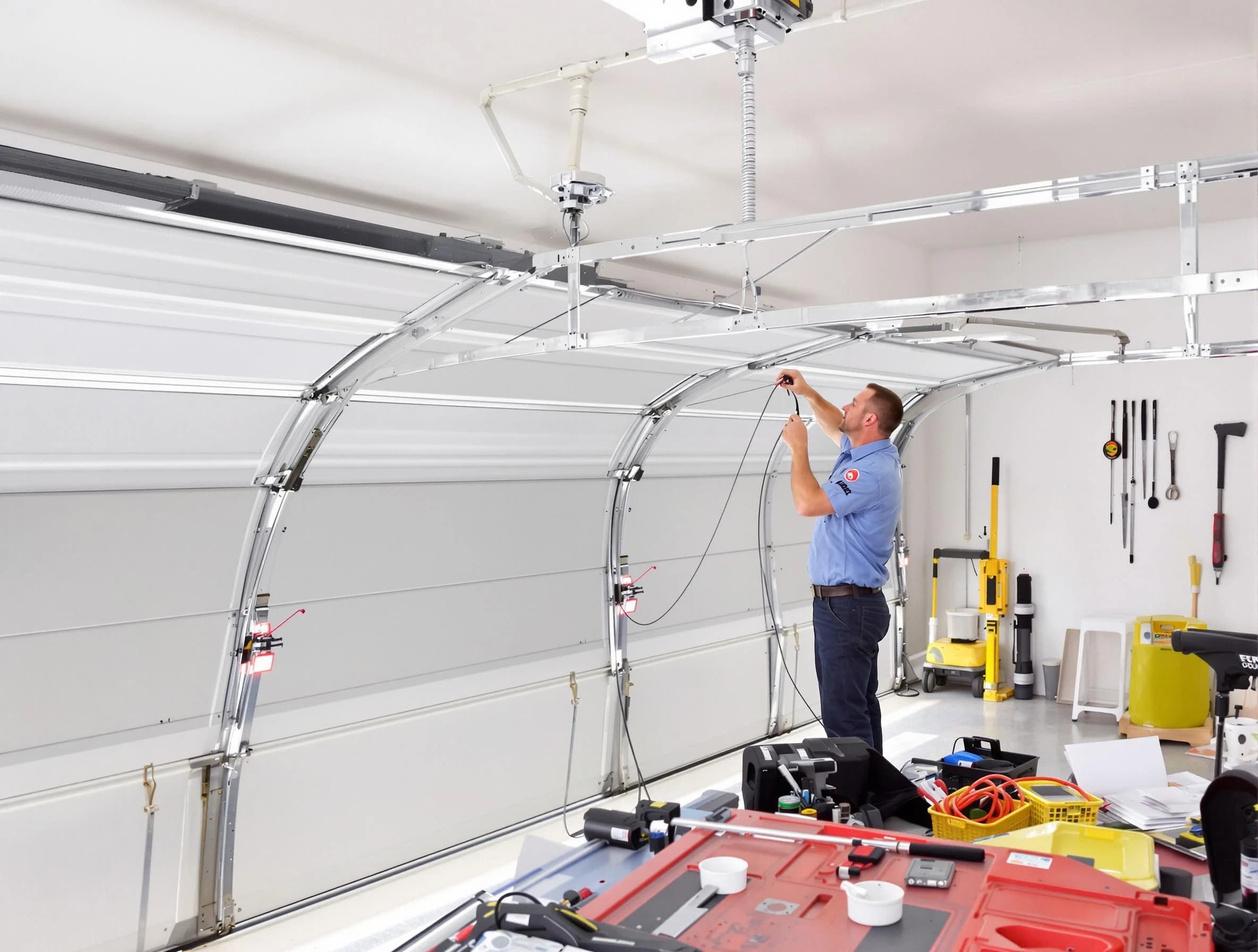 Garage door cable repair service by Tuckahoe Garage Door Repair in Tuckahoe