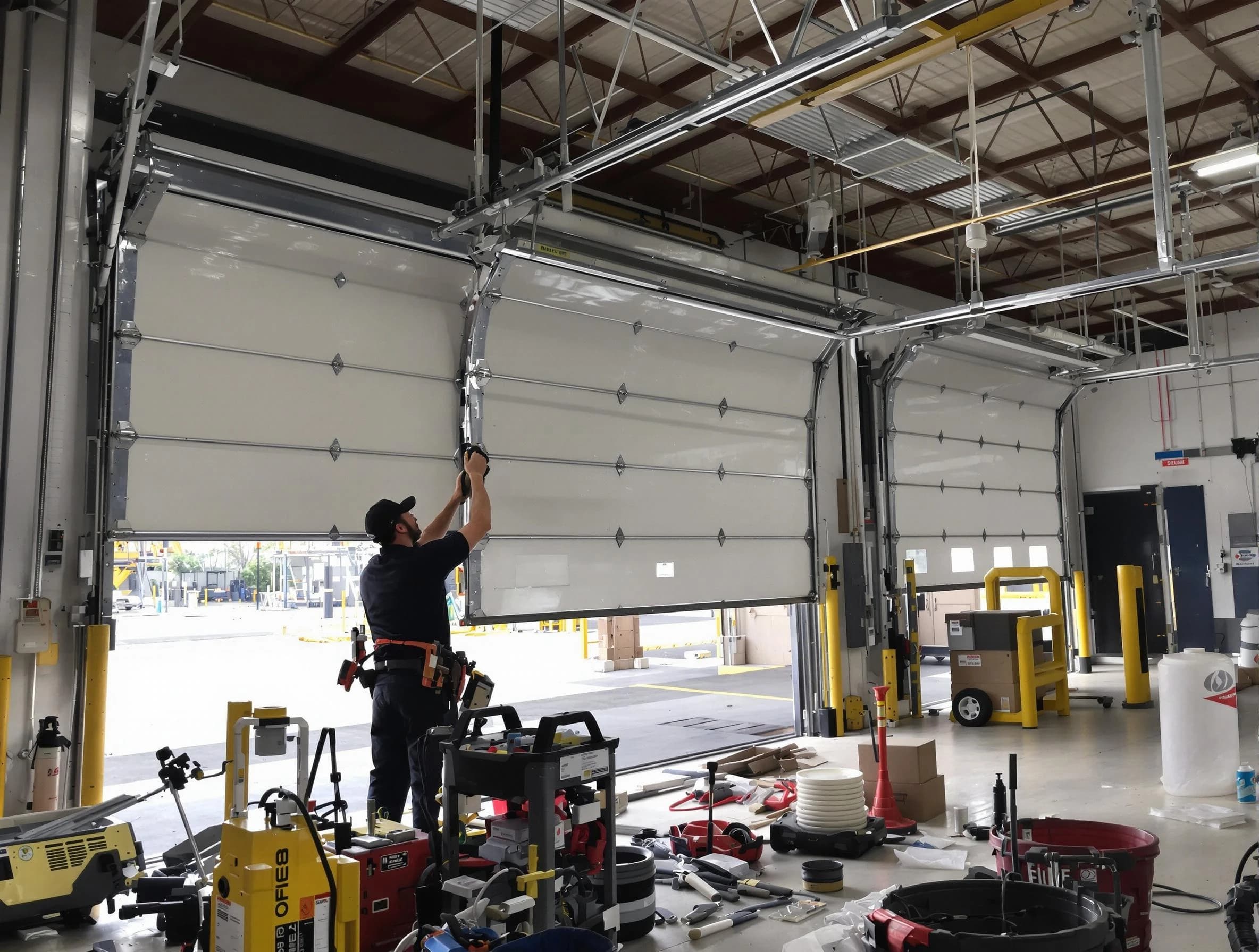 Tuckahoe Garage Door Repair technician performing commercial garage door repair in Tuckahoe