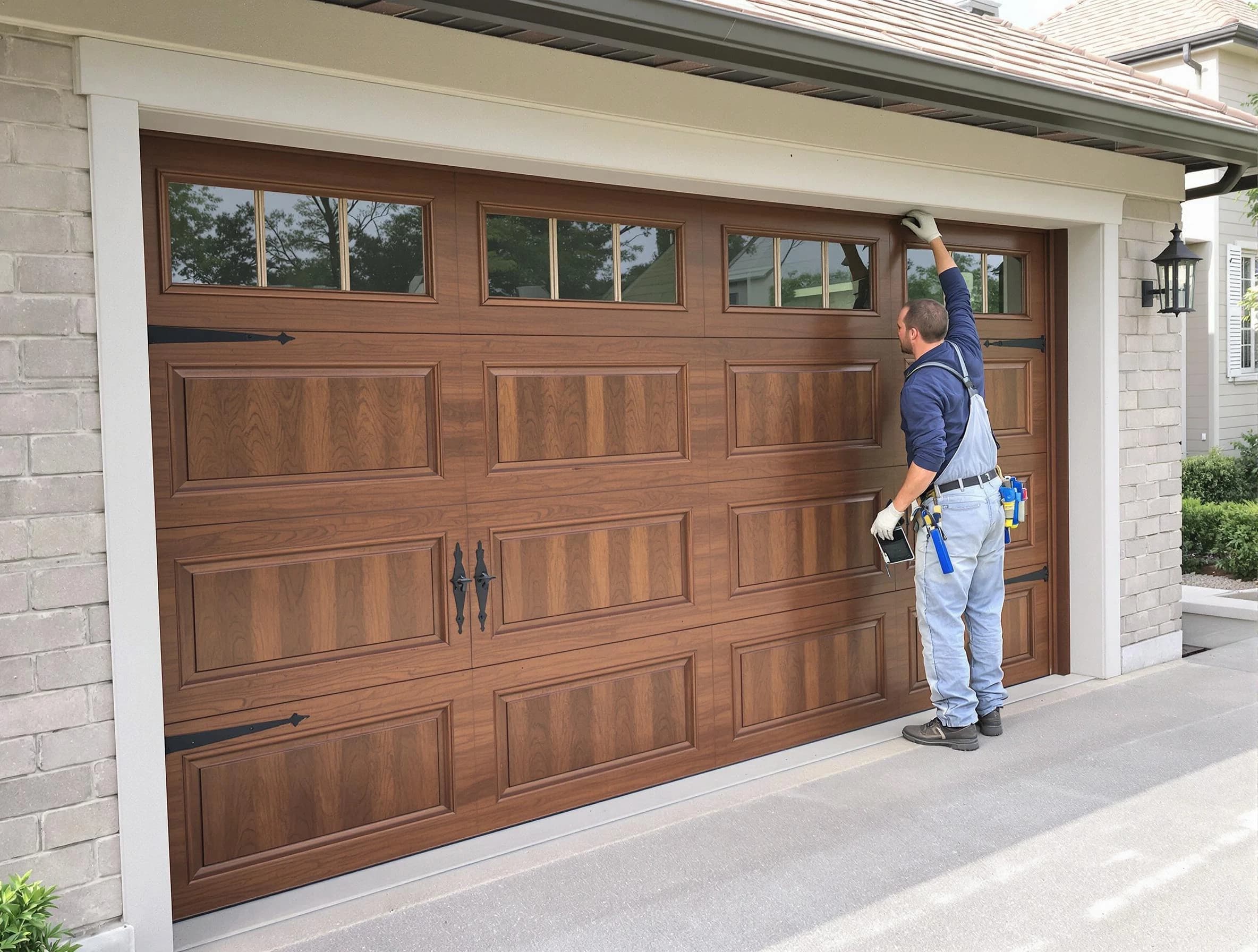 Custom garage door showcase by Tuckahoe Garage Door Repair in Tuckahoe