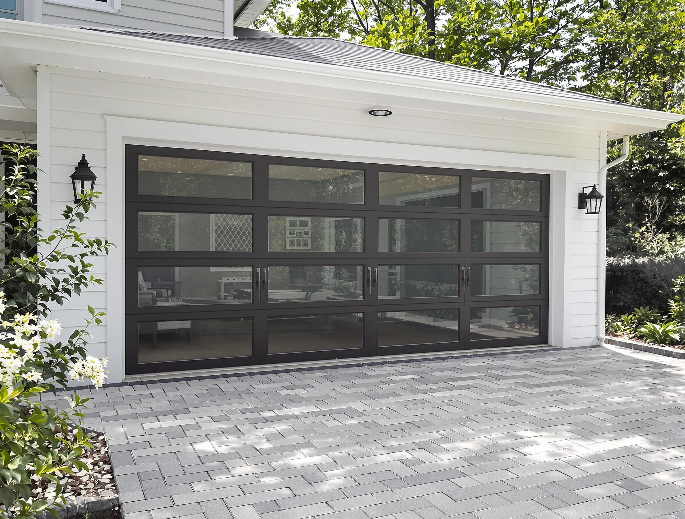 Tuckahoe Garage Door Repair design specialist presenting custom garage door options to Tuckahoe homeowner