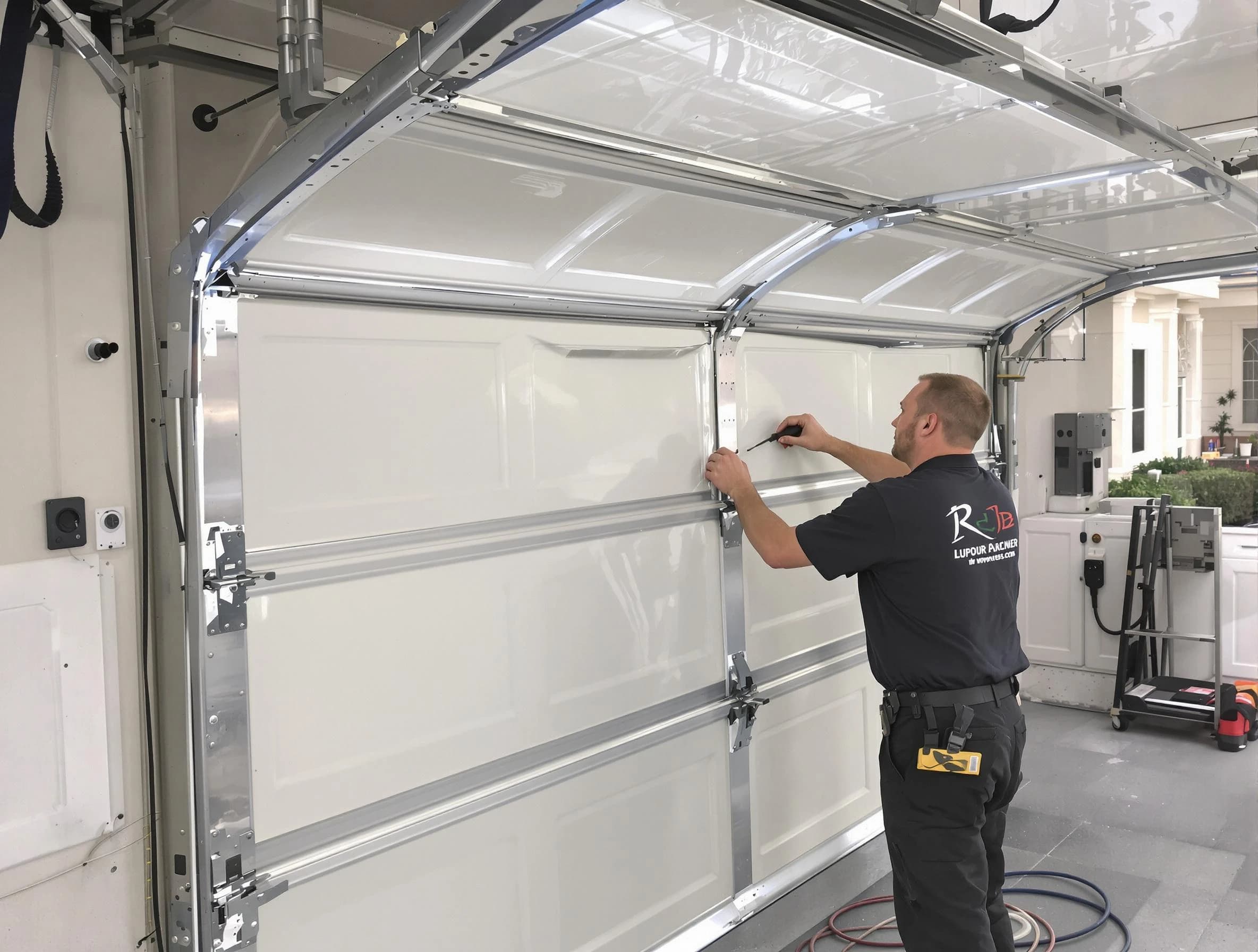 Tuckahoe Garage Door Repair professional performing panel repair in Tuckahoe