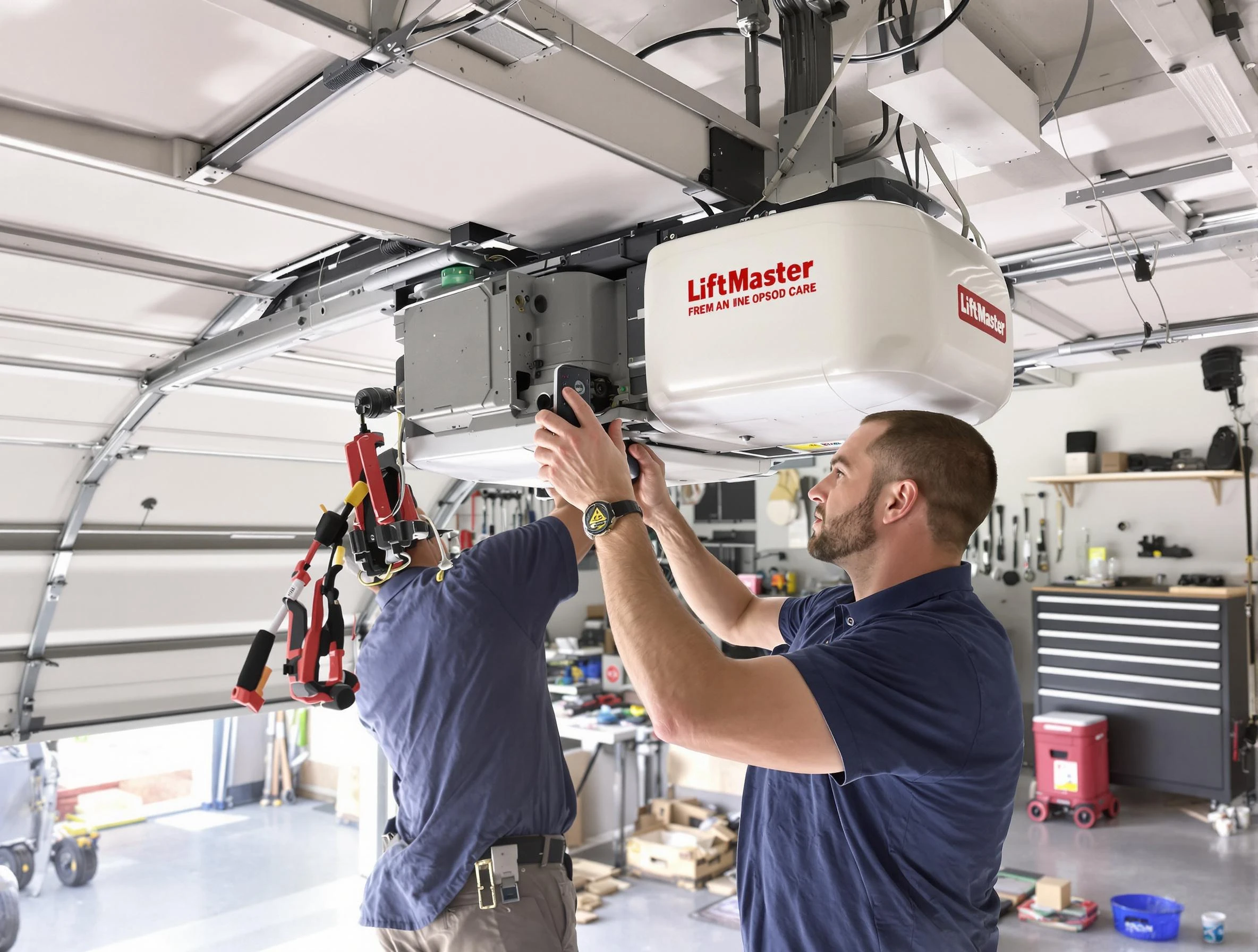 Tuckahoe Garage Door Repair technician performing advanced diagnostics on garage opener in Tuckahoe